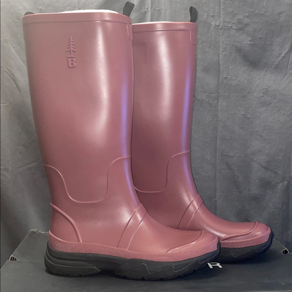 BassOutdoor Field Rain Boot Size 10 Fig Purple/Hawthorne Rose - Picture 2 of 6